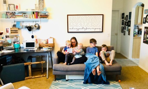 small family in modern apartment - apartments for small families